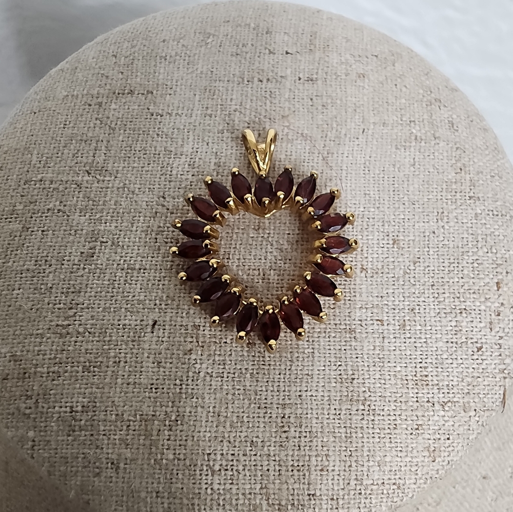 Garnet Heart Pendant